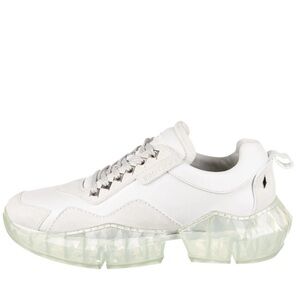 Jimmy choo men’s diamond logo monogram leather suede chunky sneakers NEW